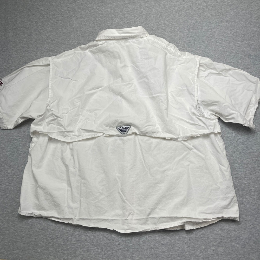 Texas A&M Columbia PFG Shirt Mens XL Tamiami White NCAA Fishing VTG Aggies EUC - Picture 3 of 6